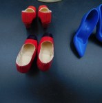 16 inch tonner blue red shoes b
